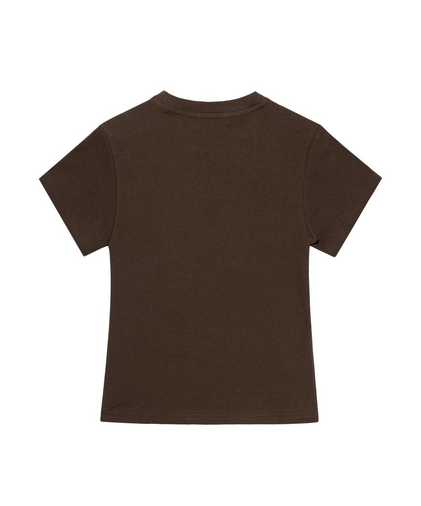 KAIFAI Strata Short Sleeve T-Shirt (Brown) K26Qb232
