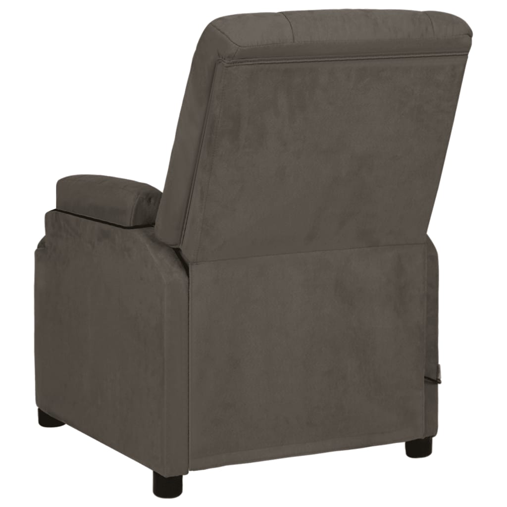 Massage Chair Dark Gray Microfiber Fabric
