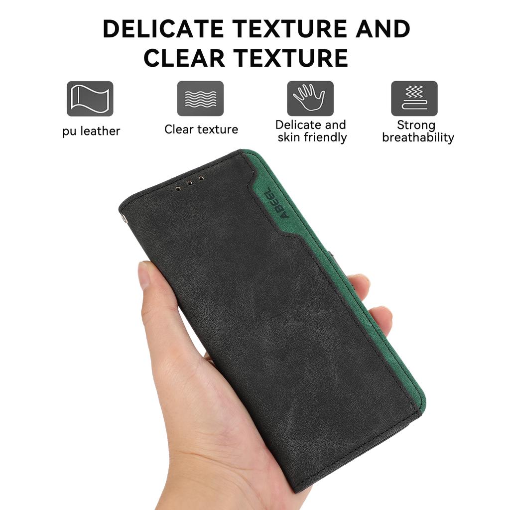For Xiaomi Redmi Note 14 4G (163.25x76.55x8.16mm) Case Color Splicing Leather Flip Phone Cover RFID Blocking