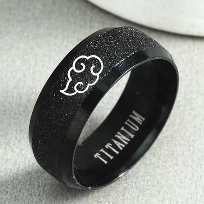 Anime Cosplay Cloud Rings Japanese Style Animation Cosplay Ring Stainless Steel Jewelry Titanium Steel Men's Rings
