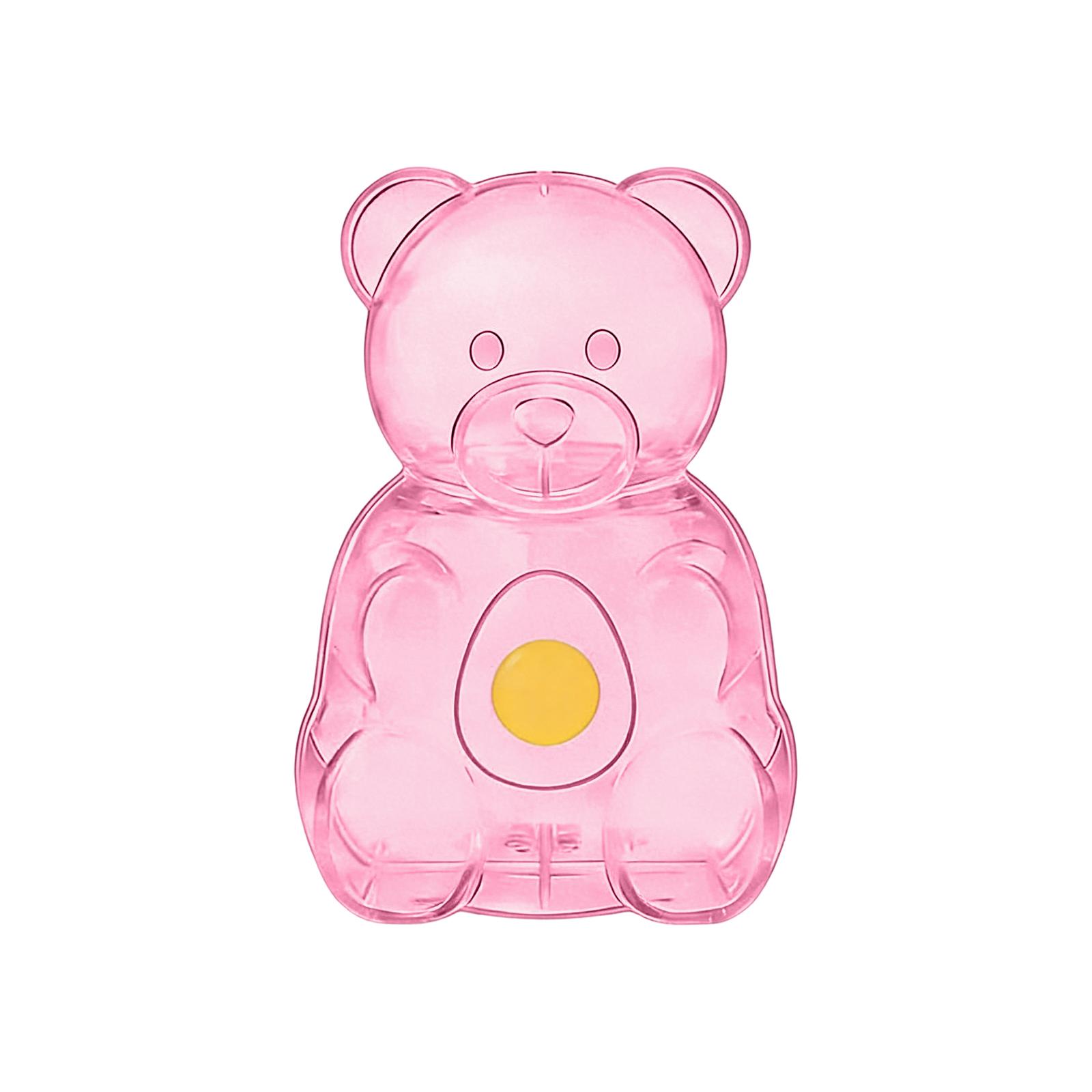 Прозрачные контейнеры-мишки для конфет и закусок One Size розовый