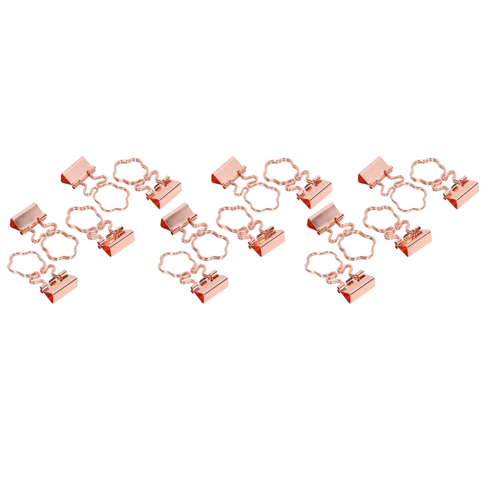 

15 шт. Розовое золото Зажимы для бумаги Сильная сила зажима Сильная сила зажима Металлические Маленькие Зажимы для бумаги для Офиса Школы
