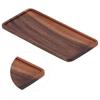 Wooden Fruit Tray Matte Coffee Cup Saucer Retro Texture Food Serving Platter  Daily Use