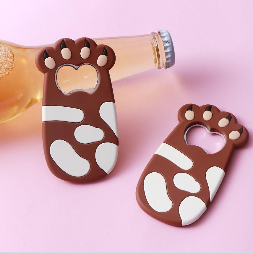 Apribottiglie Magnetico a Forma di Zampa di Gatto 3D Morbida - Design ad Artiglio in Gomma Morbida PVC per Frigoriferi