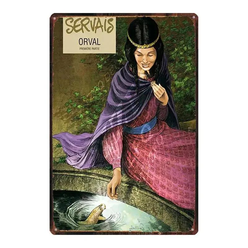 Vintage Belgian Beer Metal Tin Sign  ORVAL Chimay Retro Wall Decor for Kitchen Restaurant Home  Art Poster DUA