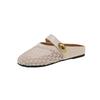 Fashion New 2025 Women's Flat Bottom Slip-On Sandals Head Cover Mesh Breathable Summer Outdoor Rubber Sole Soft Bottom Slippers