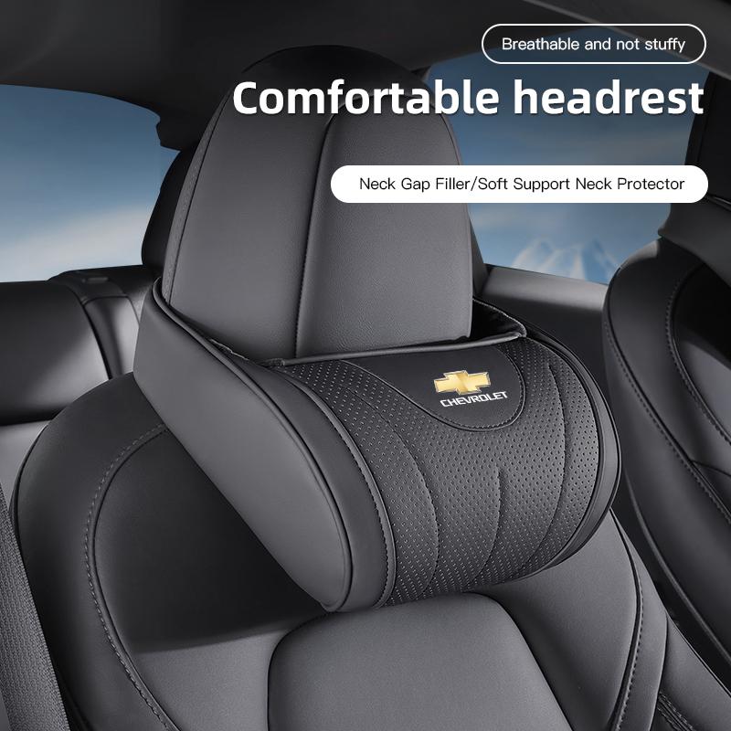 Car Headrest Soft Cotton Seat Cushion Waist Pillow For Chevrolet Corvette Montana TrailBlazer Silverado Traverse Camaro Suburban