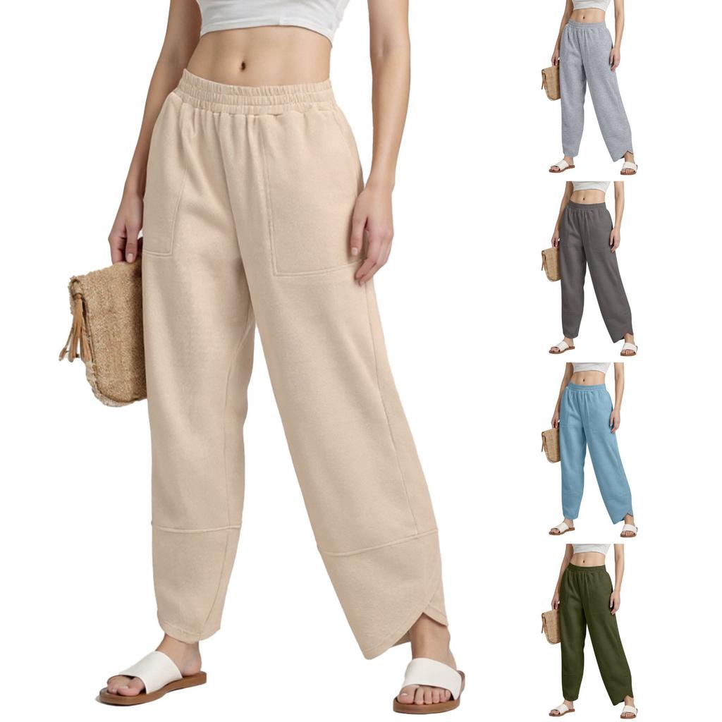 Womens Sweatpants With Pockets Solid Color