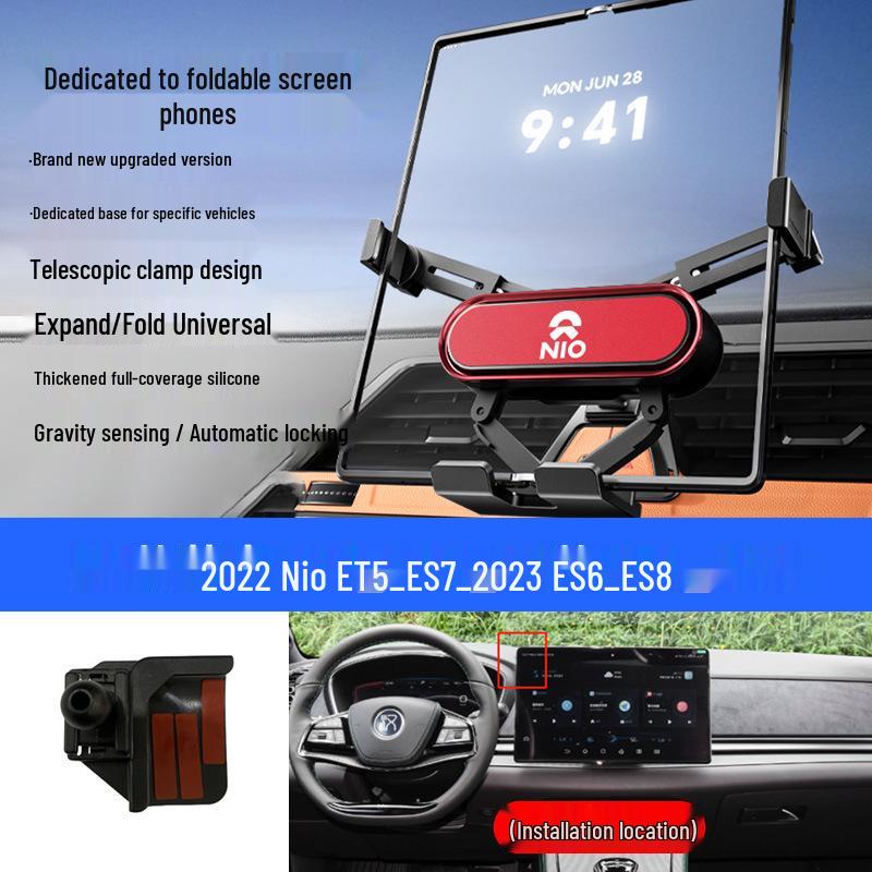 Nio ES6/ES8/EC6/ET5/ES7 Foldable Car Navigation Phone Mount