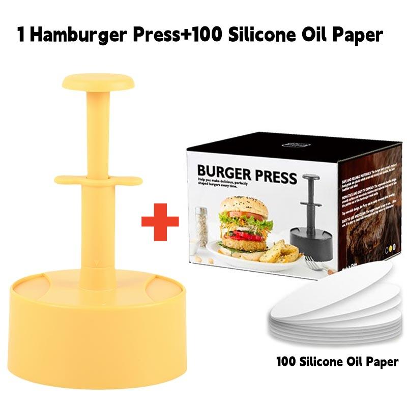 Burgerpresse, ABS-Griff Edelstahlfeder Pressen von Fleischpatties, Küchen-Kreispresse Hamburgerfleischpresse