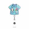 Unisex ID Name Cards Holders Retractable Badge Reel Cartoon Hospital Medical Icons Lovely Nurse Doctor Clip Brooches Keychains