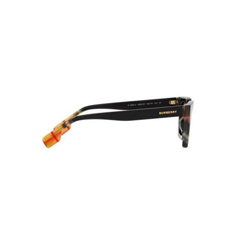 Burberry Contrast Temples Acetate Irregular Sunglasses Women's Black