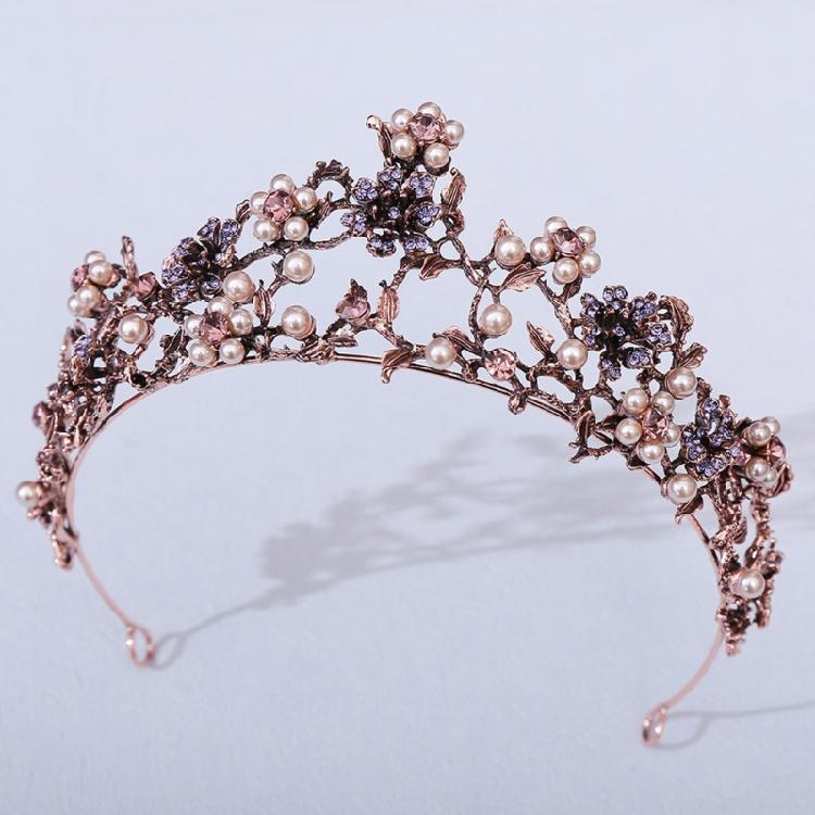 Beautifully Crafted Crystal Crowns Crystal Diadems with Flower and Leaves for Birthdays and Evening Parties