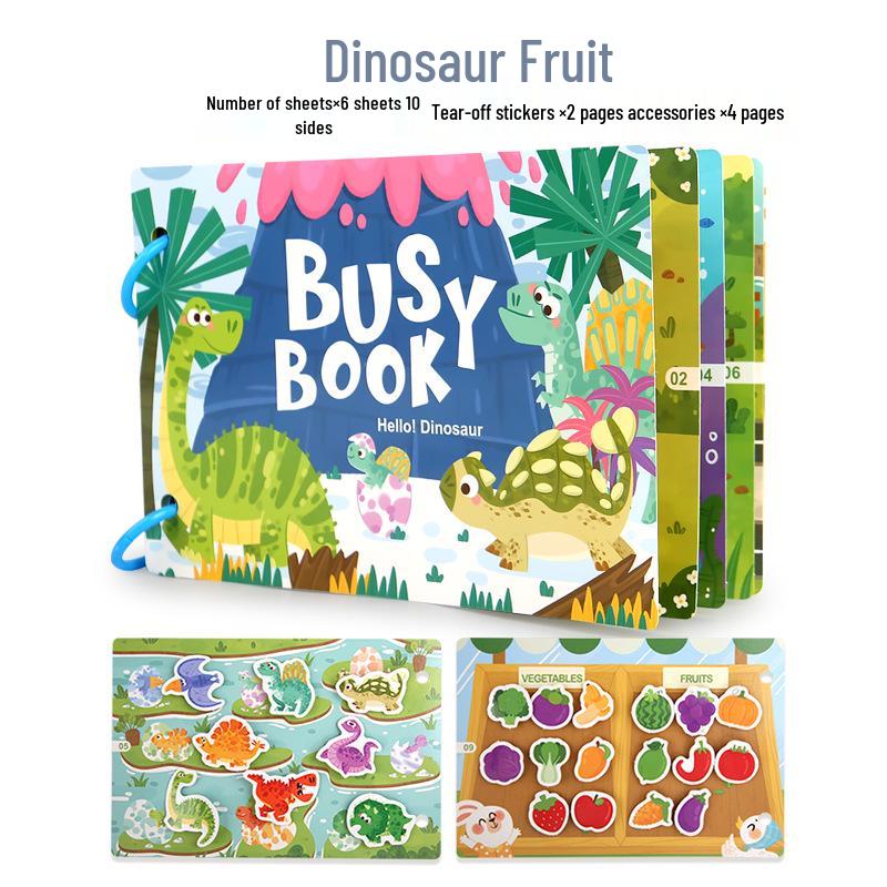 Children's Educational Busy Book Set: Cartoon Sticker and Flap Pack for Early Learning