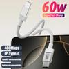 60W PD USB-C to USB C Fast Charger Cable For Apple iPhone 16 15 Pro Max 15 Plus Xiaomi Samsung Type C Quick Charging Data Wire