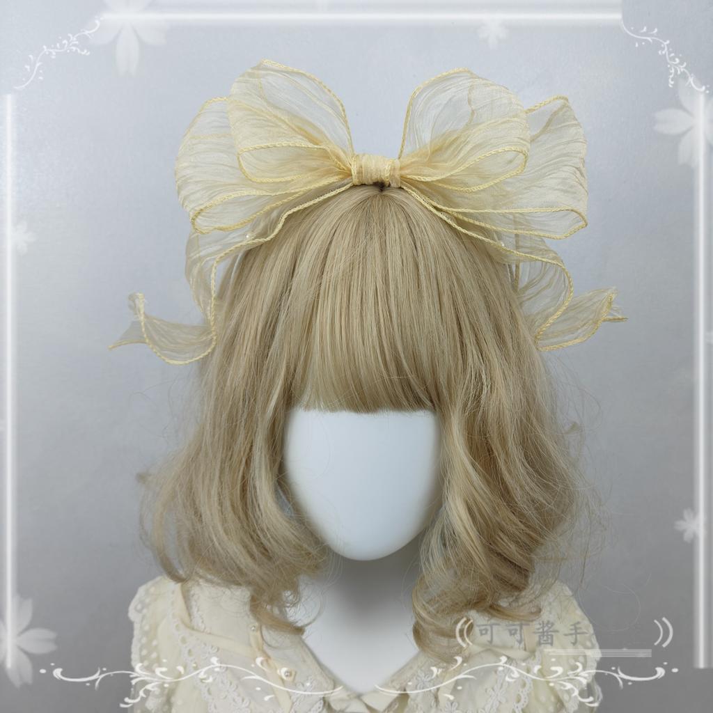 Original Handmade Styleable Bow Headband KC Yarn Wire Headbands Lolita Hair Accessories