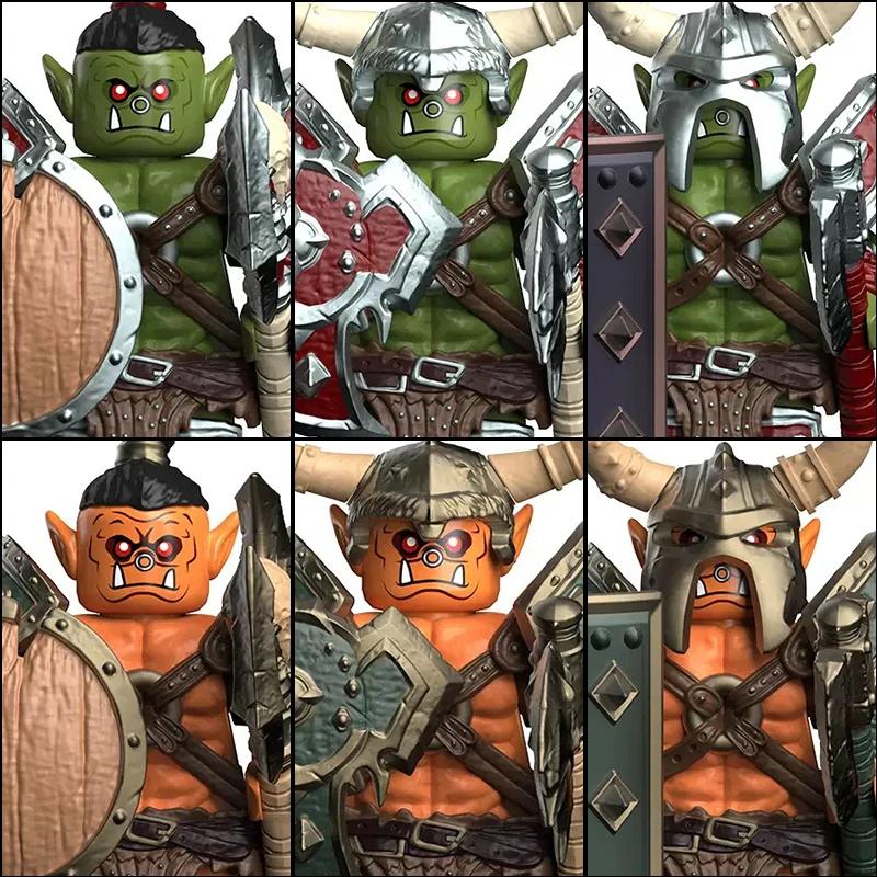 Ungiftige 3/6 Warcraft Power Orc Modellbausteine Mini-Puppe Montage Kompatibel mit Mini Action-Puppen-Serie Dekoratives Spielzeug Geschenke