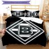 3-teiliges Bettwäsche-Set mit Muster des Borussia Mönchengladbach-Logos, Bettbezug-Set enthält Bettbezug & Kissenbezüge, perfekte Ganzjahres-Schlafzimmerdekoration & Geschenk