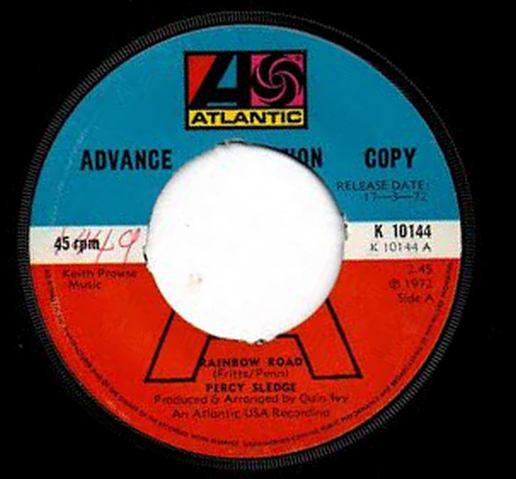 

7inch Record PERCY SLEDGE - Rainbow Road K10144 Atlantic 1972 UK Soul/Funk Used