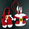 6pcs Christmas Table Decor Silverware Cutlery Tableware Holder Pocket Santa Suit Gift 2025 New Year Bag