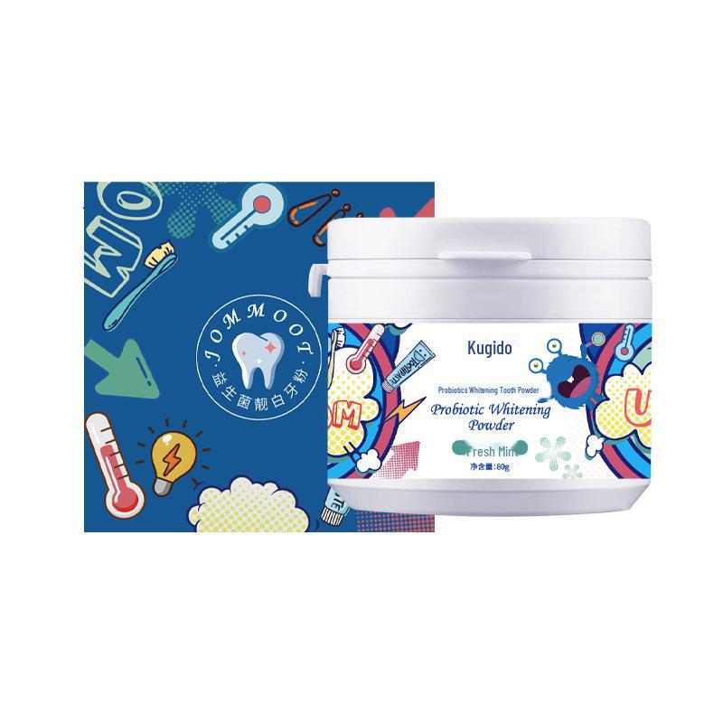 

Пробиотический жемчужный отбеливающий зубной порошок Jiumutang: Очищает зубы, удаляет пятна, борется с неприятным запахом изо рта, имеет свежий вкус.