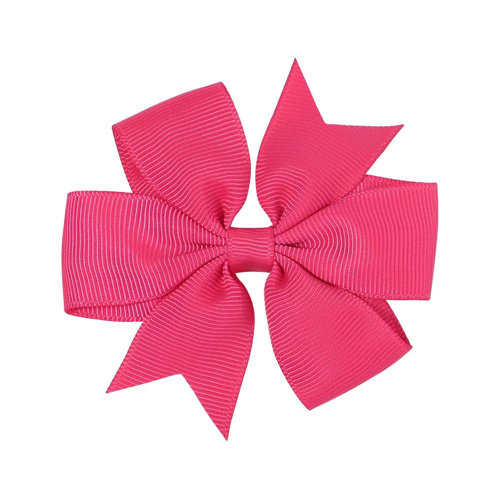 20Pcs Children Hair Clip Bow Hair Clip Sweet Princess Hair Clip Tailcoat Ribbed Satin Ribbon Baby Hair Accessory