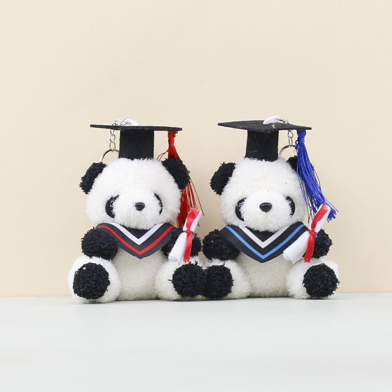 Cartoon Doctor Animal Panda Pendant Graduation Gift Plush Toy Panda Doll Gift