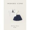 Insbobo Girls' Preppy Style White Shirt Summer Wear