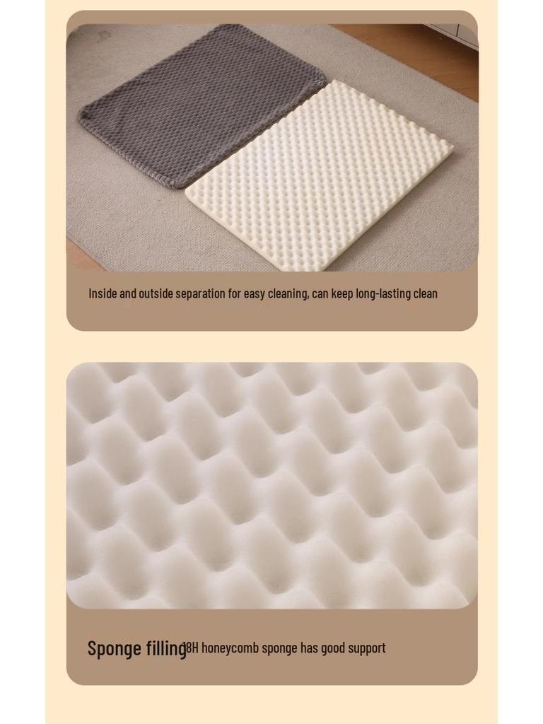 Plush Winter Pet Bed: Thickened Sponge Cushion, Removable & Washable for Cats and Dogs
