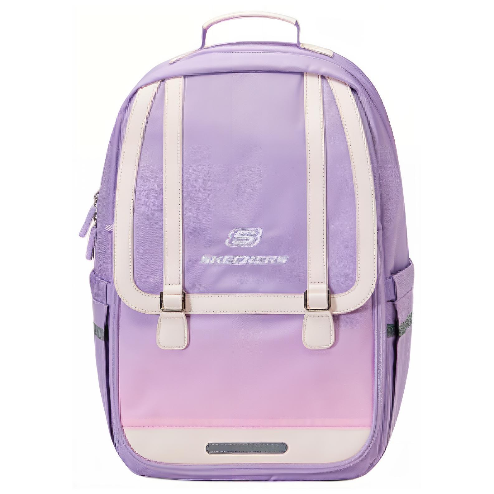 Skechers Logo Zipper Closure Fabric Backpack Regular Kids Kids backpack Heather-Purple L424K082-00FW Photinia Purple