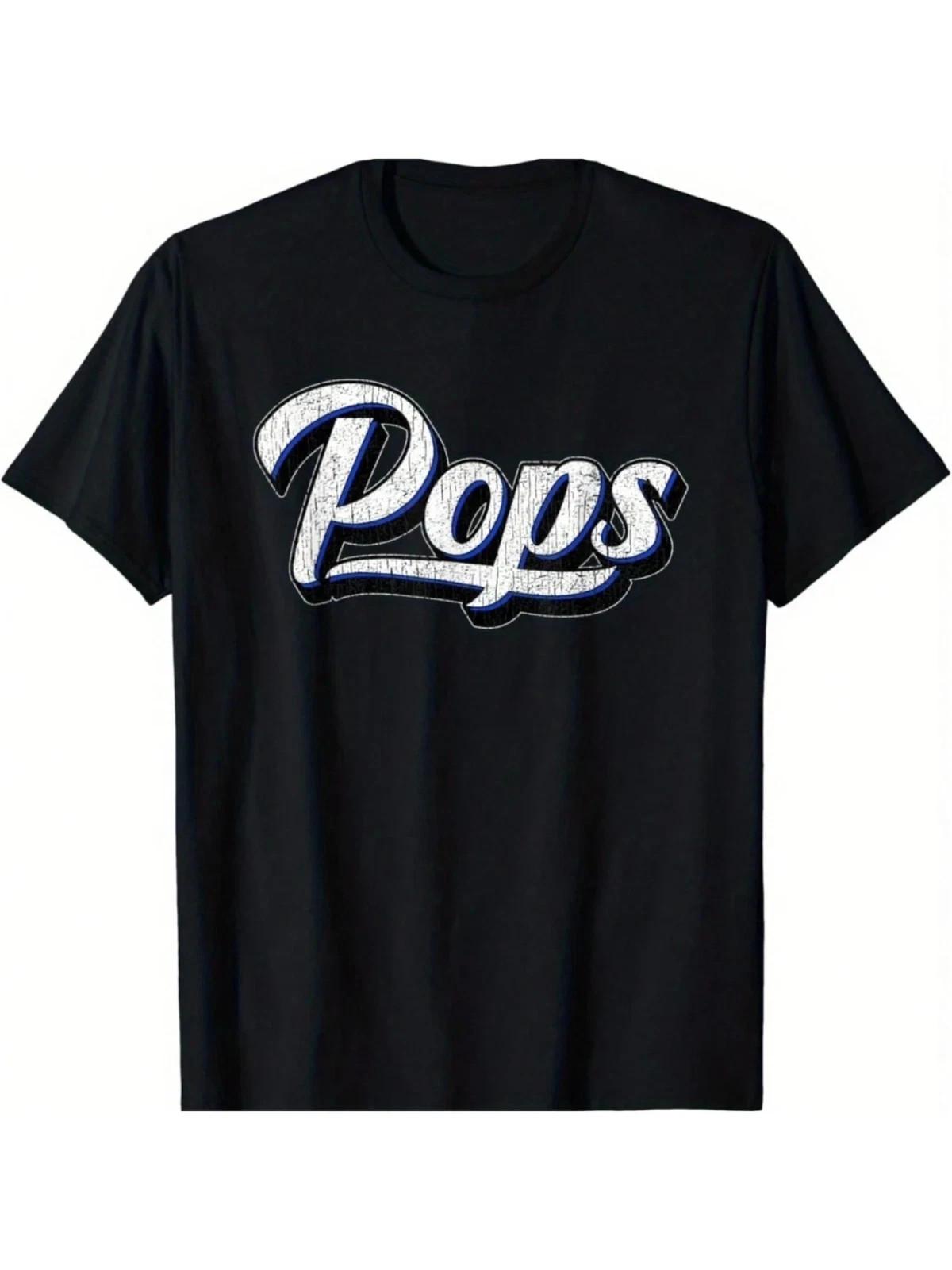 100% Cotton Pops Men s T-Shirt – Stylish Black Casual Tee with POPS Unisex T-Shirt XXXL