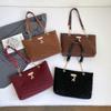 Leopard Print Tote Bag New Retro Fashion Large Capacity Stylish Versatile Simple Casual Shoulder Bag