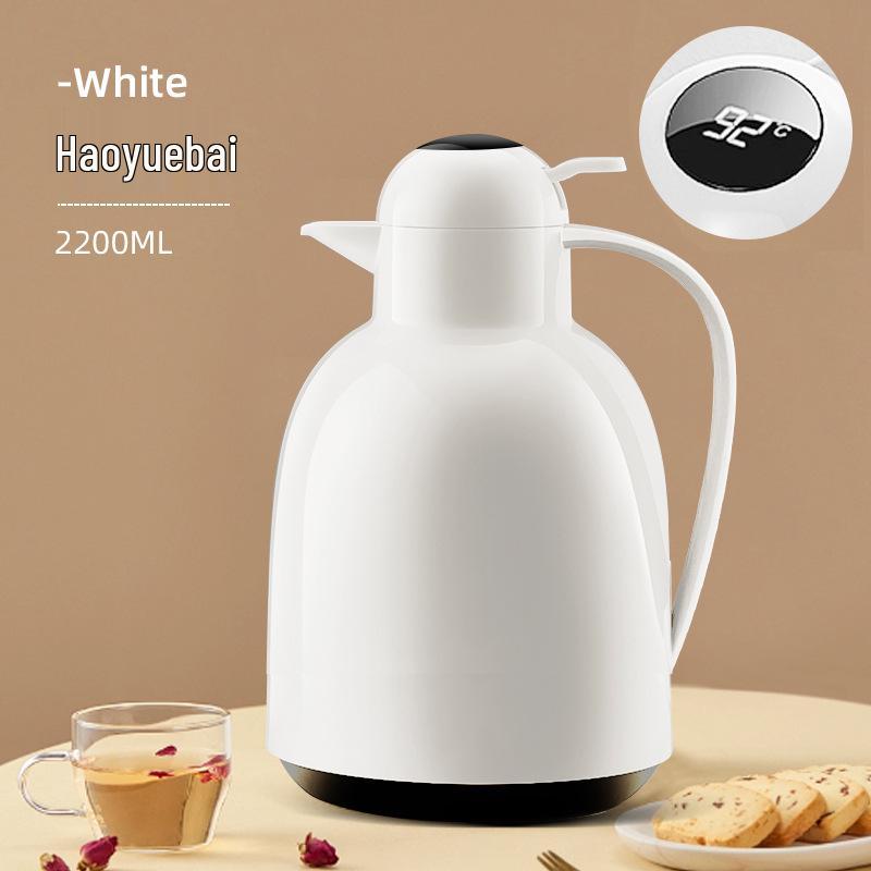 Smart Portable Thermos Flask with Large Capacity, Glass Liner, Ideal for Home or Office Hot Water Needs