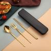 Stainless Steel Cutlery Sets Western Chopsticks Forks And Spoons Hotel Dinner Table Service French Wedding Decoration