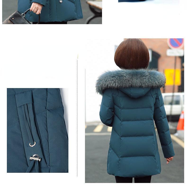 Modische Winter-Baumwolljacke für Mütter mit Kunstpelz für Frauen mittleren Alters und ältere Menschen