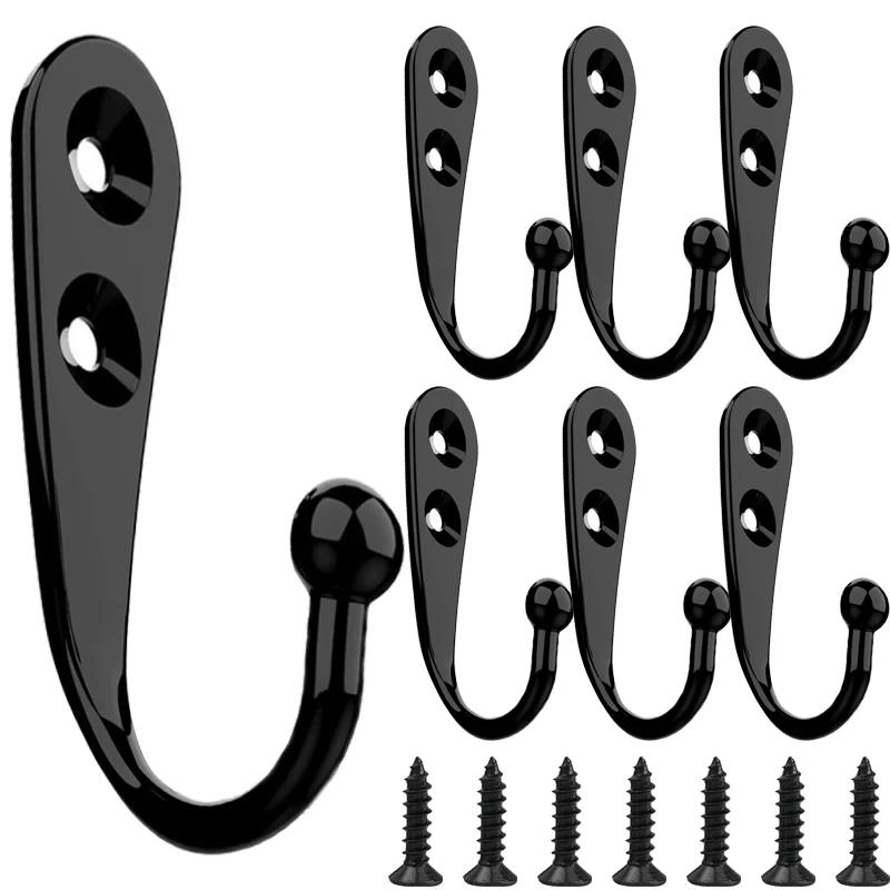 1/20pcs Vintage Hooks Small Antique Wall Hanger Curved Buckle Horn Lock Clasp Hook For Wooden Jewelry Box Furniture Home Decor
