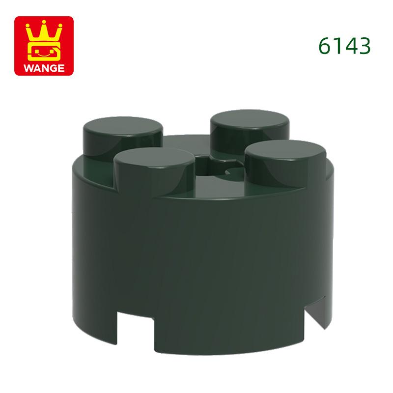 Non-Toxic 98Pcs/Lot 6143 3941 Cylindrical Block Moc 2X2 Parts Compatible With Arc-Shapes Brick Diy Children'S Assembly Toys Gift Box