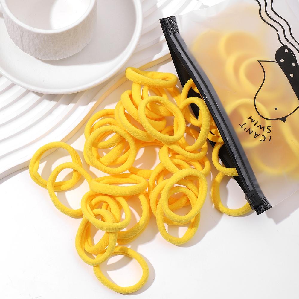 20/50Pcs Women Girls Basic Hair Band 4.5cm Simple Solid Colors Elastic Headband Hair Ropes Ties Hair Accessories Ponytail Holder