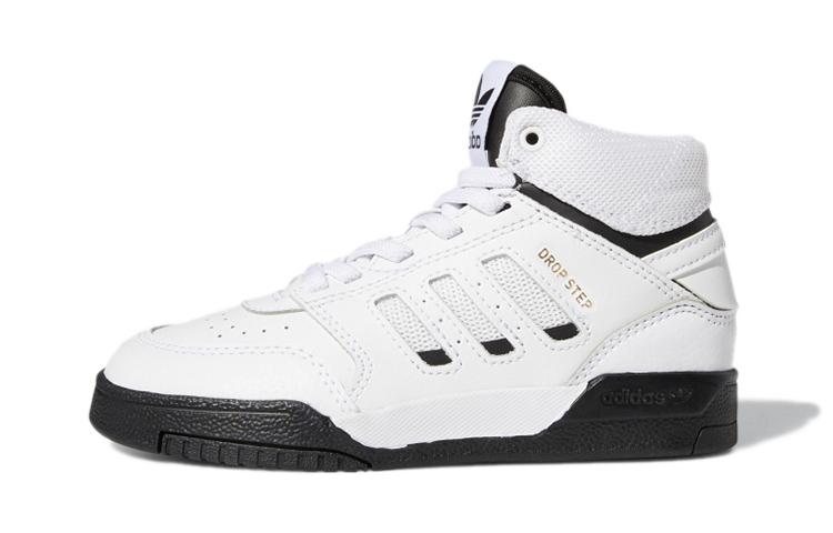 

Adidas Originals Drop Step C Fabric Casual Breathable High top Kids Skateboarding Shoes White Black FV5154 29