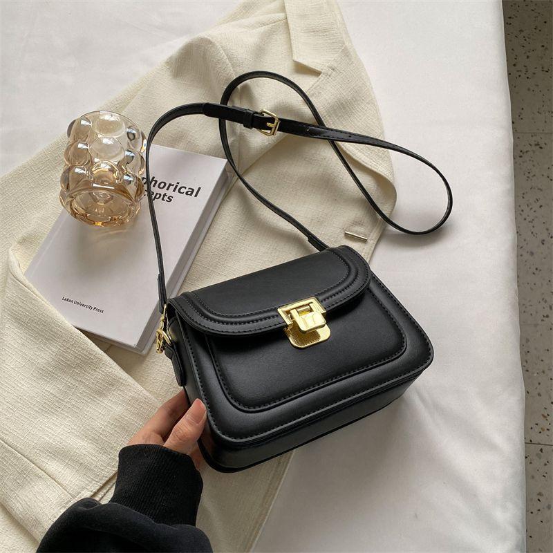 This Year's Popular Fashion Contrasting Color Small Square Bag Women's New High-end Messenger Bag Popular Versatile Shoulder Bag
