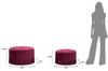 Pouf Aufbewahrung Linien Neues Paar Bordeaux Cm Ø 71X41-55X33