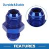 A ABSOPRO Female Flare Reducer Hose Fitting Adapter AN10 AN8 Fuel Line Connector Aluminum Blue