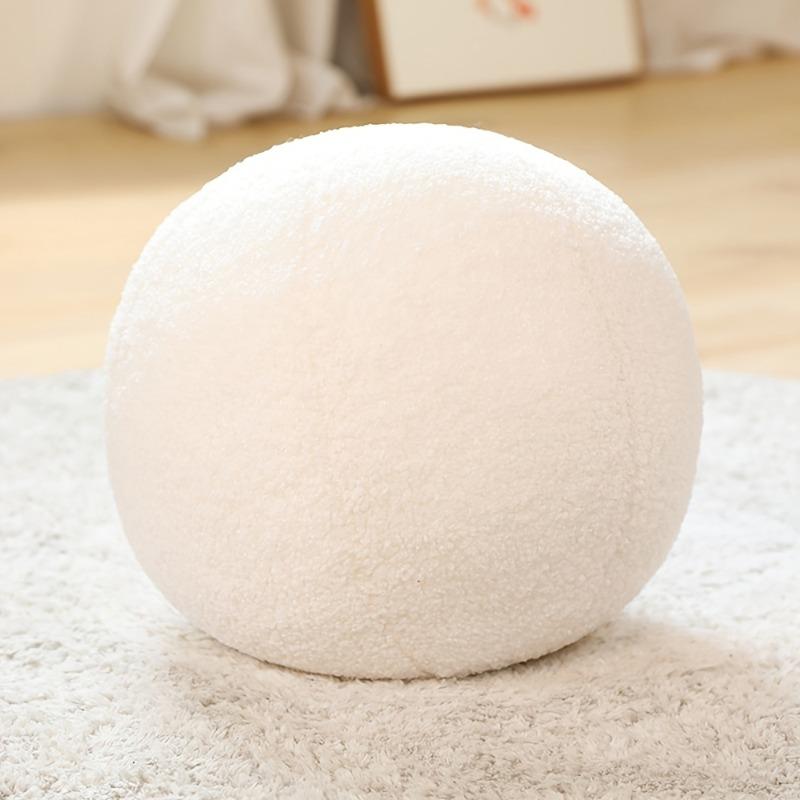 1pc Nordic Style Spherical Cushion Soft Velvet Cushion Solid Ball shaped Pillow