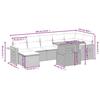 VidaXL Salon de Jardin avec Coussins 8 pcs, Canapés de Terrasse, Ensemble de Meubles de Patio, Mobilier d'Extérieur, Noir 3273625