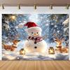 1Pcs Merry Christmas Snowman 70 Decoration Background Winter Backdrop Decorations For Photo Studio Photo Booth Christams Party