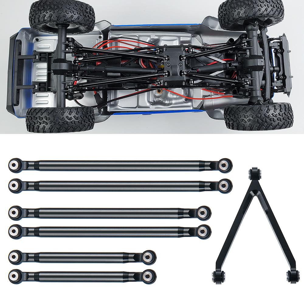 

AXSPEED Набір алюмінієвих шасі, тяг підвіски, наконечників тяг для Axial SCX24 1/24 RC мікро гусеничного автомобіля, запчастини для апгрейду