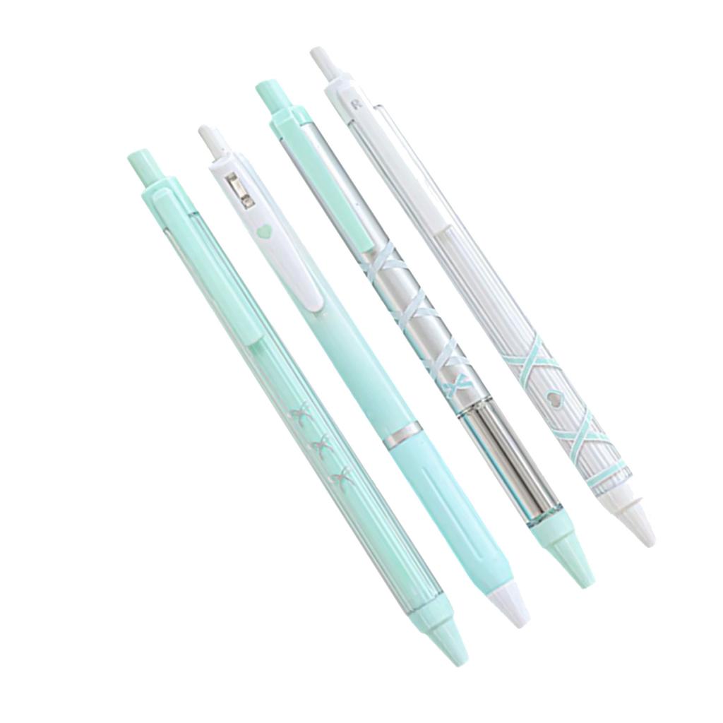 4 Pcs Ballet Strap Bows Gel Pen Retractable Neutral Pen 0.5mm Stationery Pen Writing Pen Gel Ink Pen Journaling Pen
