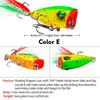 6-Color 4.3cm Mini Feathered Bionic Popper Fishing Lure (4g) DW1059