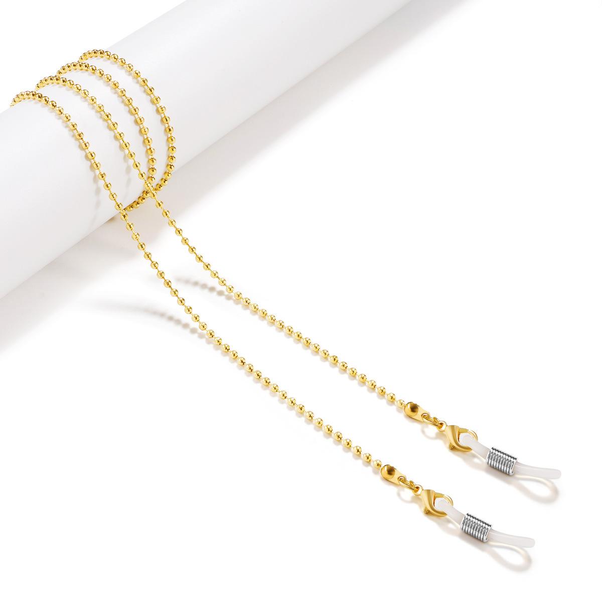 

Woman Sunglasses Chain Cylinder Pearl Flower Glasses Hanging Rope Anti-Lost Eyewear Mask Lanyard Women Chain золотий