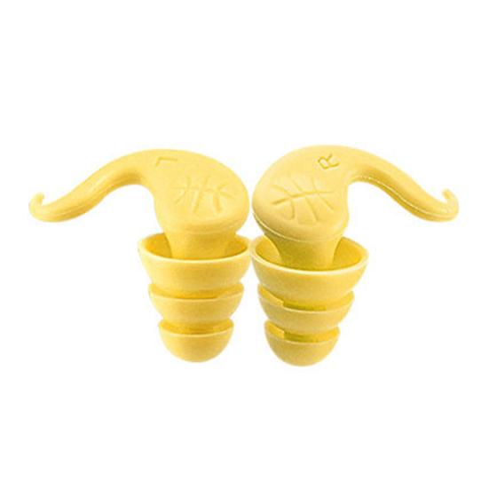 

1 пара беруш для плавания, водонепроницаемые силиконовые моющиеся многоразовые беруши для шумоподавления, учебы, сна, купания, серфинга, водного спорта, беруши жёлтый